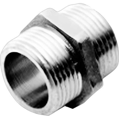 Machon Macho - Macho Cromo Latón  Medidas  Accesorios Fontanería: 1/2''