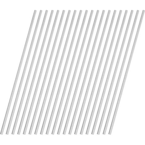 20 Pièces Tiges Rondes en Acier, 1.7mm Diamètre x 100mm Longeur Tige Metal Ronde Acier Rapide (HSS) SKD11 pour Arbre Perceuse Machine à Aléser Bricolage Artisanat Construction (1/5)
