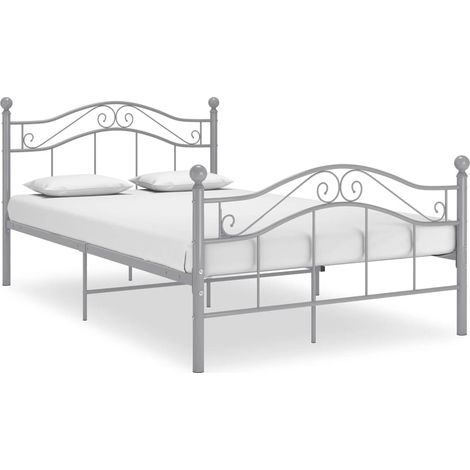 Bett Grau Metall 120x200 cm