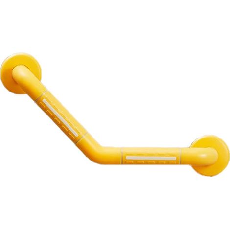 Barre D'appui De Douche, Barre D'appui Coudée à 135° En Acier Inoxydable Avec Poignée Antidérapante, Barre De Support De Main Courante De Sécurité Murale Pour Personnes âgées(Size:25x 25cm,Color:Jaune (1/5)