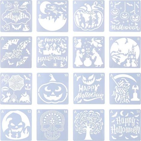 32 Halloween-Schablonen