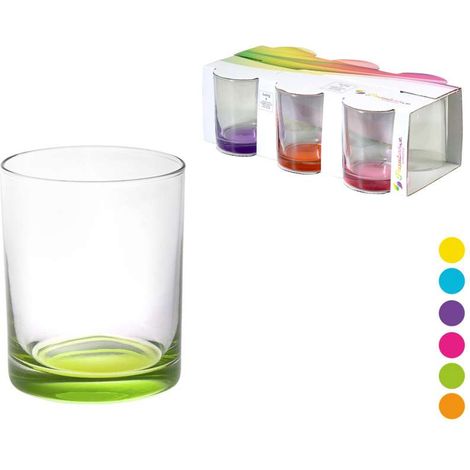 Set 6 Bicchieri Vetro Colorati - Assortiti - 280ml (1/5)