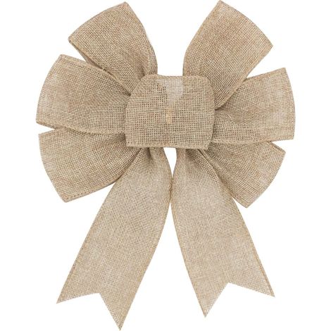 Ribbon Noël - Ruban Lin Tissu Rustique 18 x 24 cm - Pour Arbre À Noël Guirlande Porte Décoration Intérieure Extérieure - Lot de 1 (1/5)