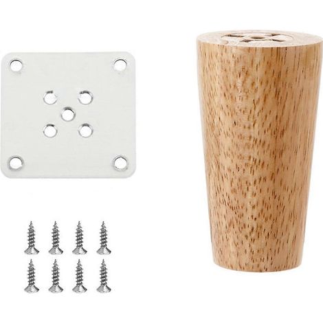 Pieds de meubles en bois, tabourets coniques, canapés, bureaux, bureaux d'ordinateur, pieds de meubles, accessoires de meubles, pieds de rechange (1/5)