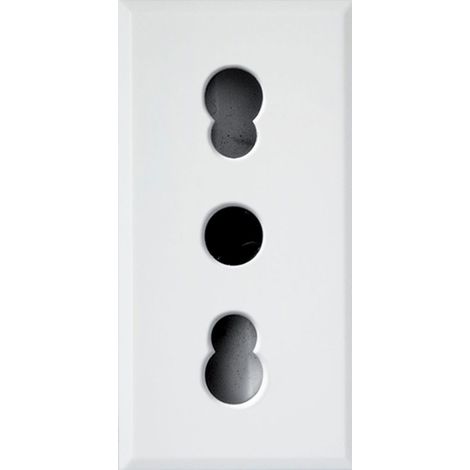 Presa bipasso 2P+T 10/16A P17/11 1 modulo Bianco Whitek Ave 446006/15TS