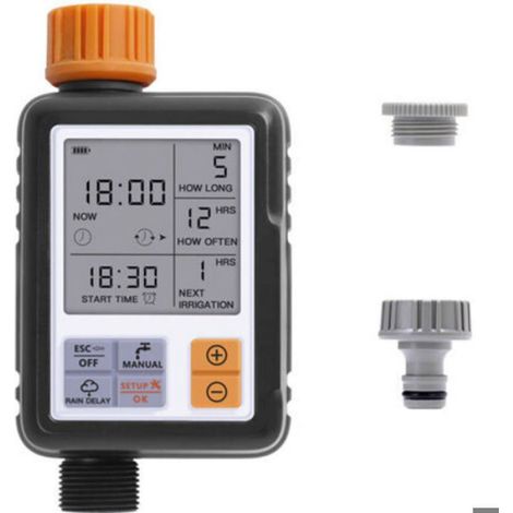 Programmateur d'arrosage automatique étanche avec écran LCD 3", pour jardin et potager, multitype (1/5)