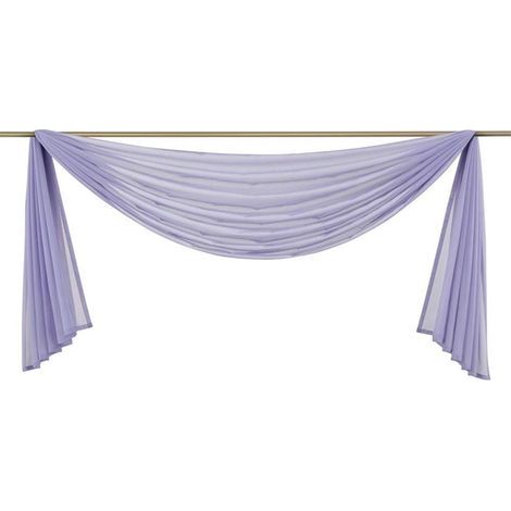Lot de 1 rideau transversal en voile transparent pour chambre à coucher salon mariage, lilas, 140300cm-Ensoleillé (1/5)