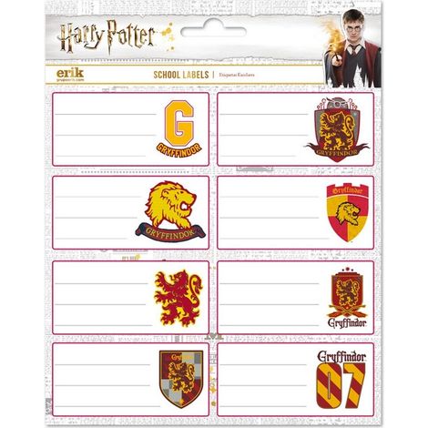 ETIQUETA ESCOLAR ERIK 15,8x20 HARRY POTT