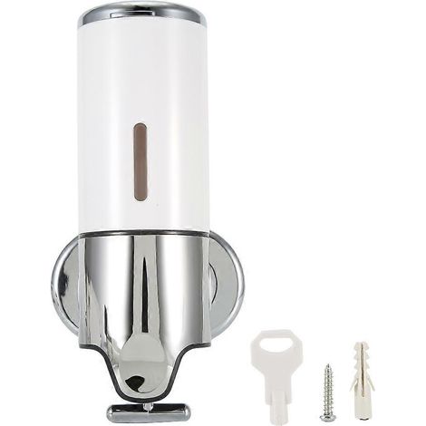Wandmontierter Flüssigseifenspender mit Handpumpe für Dusche und Badezimmer, Shampoo-Spender, Wandmontage, bequeme Anwendung. (1/5)