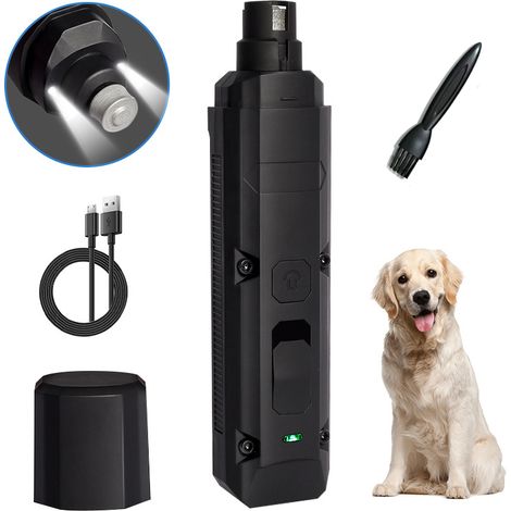 Coupe-griffes électrique silencieux pour chiens, noir (1/5)