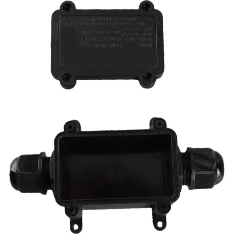 Boîtier de connexion étanche IP68 en plastique M686 noir à 2 voies pour câble, pour éclairage public LED (1/5)