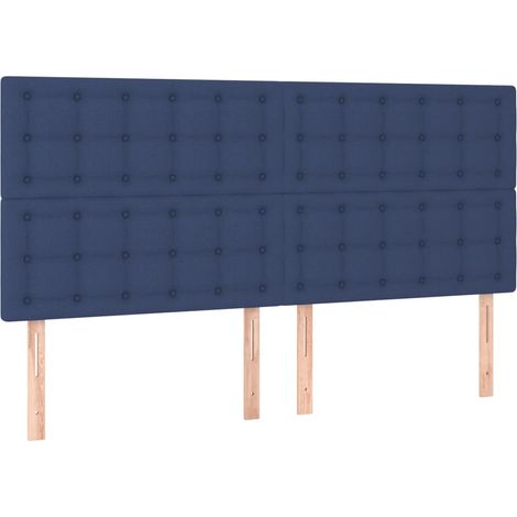 Maison Exclusive - Cabecero de cama azul 180x5x118/128 cm Tela