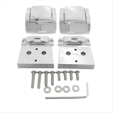 Verchromte Verriegelungssätze für Motorrad-Topcases (Touring-Modelle 1993-2013): Distanzstücke und Deckelverschlüsse. (1/5)