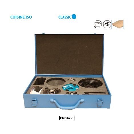 Leman – Coffret 2 porte-outils pour toupie – Diamètre alésage Ø 100/150mm – Pour rainurage et profilage – Outils de base pour cuisine (1/2)