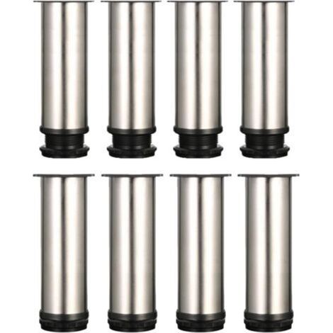 Set of 8 adjustable furniture legs 150-165mm – Brushed stainless steel – For tables, sofas, cabinets – Easy installation – mm-165mm (1/3)