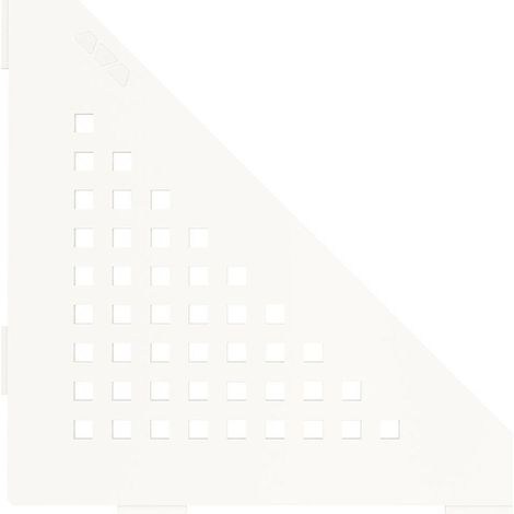 Tablette SQUARE S1 SCHLUTER Finition Alu structurée Blanc Mat "MBW"