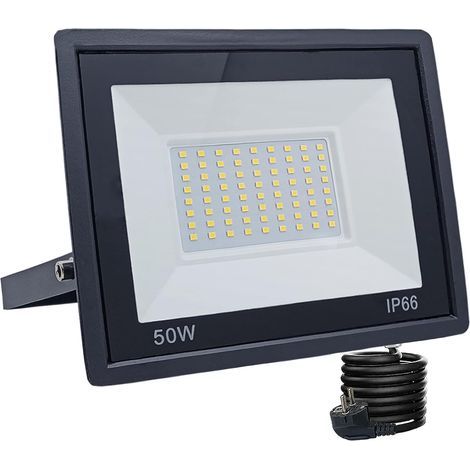 Meision Projecteur LED 50W LEDs Eclairage Exterieur 850LM IP66 Imperméable spot led exterieur Super Brillant Eclairage Extérieur Blanc Chaud 3000k Spot LED Extérieur pour Jardin, Patio, Garage (1/5)