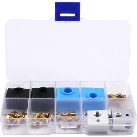 Kit de mise à niveau pour imprimante 3D MK8 : buses, bloc chauffant, manchon en silicone, ensemble complet d’accessoires (1/5)