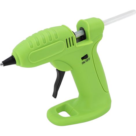 Pistolet à colle sans fil 3.7V USB rechargeable kit colle chaude avec 30 bâtons 7mm DIY artisanat réparation vert (1/5)