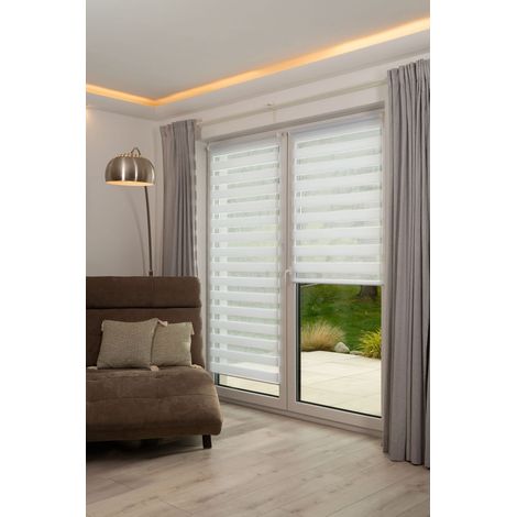 K-home Klemmfix, Tenda a rullo Madrid, Fissaggio a Clip Senza Viti, Bianco, 60 x 150 cm (1/5)