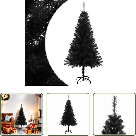 Weihnachtsbaum Schwarz - Künstlicher Weihnachtsbaum mit Ständer Schwarz 120 cm PVC (1/5)