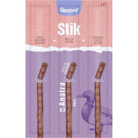 Stik für Katzen reich an Ente mit Taurin ohne Gluten und ohne Farbstoffe leicht zu portionieren 30 Packungen à 3x6g