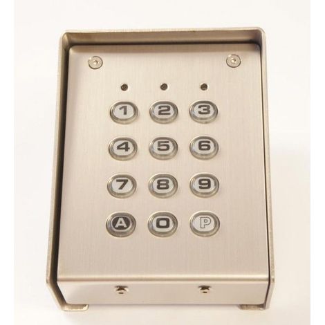 Clavier à code filaire SU2SAB avec touches ABS et boîtier inox en applique - 12/24V, 20 à 200 mA, IP65 - 60 codes