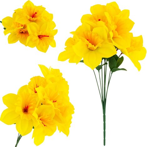 CV22107 Narzissenstrauß, künstliche Narzissen, Blumen für eine Vase, Frühlingsarrangement (1/5)