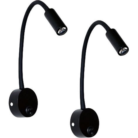Lampe Flexible LED 3W Bras Orientable - Spot Mural 4000K Tube Aluminium Pliable pour Lecture Tête de Lit (1/3)