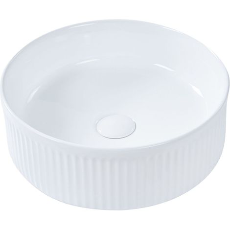 Aufsatzwaschbecken GELDO ⌀ 37 cm Keramik Weiß