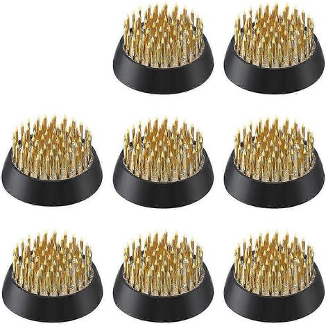 Lot de 8 supports à fleurs ronds en laiton - Supports pour vases Ikebana japonais pour compositions florales et présentations décoratives (1/5)