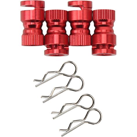 Support Magnétique de Montage pour Coque RC, 4 Pièces avec Repérage de Trou pour PVC PC, Rouge (1/5)