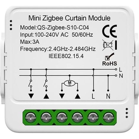 Interrupteur Module Volet Roulant Connecté, Commutateur Rideau Stores WiFi, Compatible avec Alexa Google Home pour Commande Vocale, Minuterie Intelligent Moteur Mural (1/5)