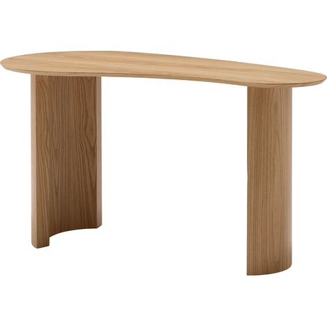 Bureau arrondi placage frêne – Coloris : Naturel clair – ALVARYS (1/5)