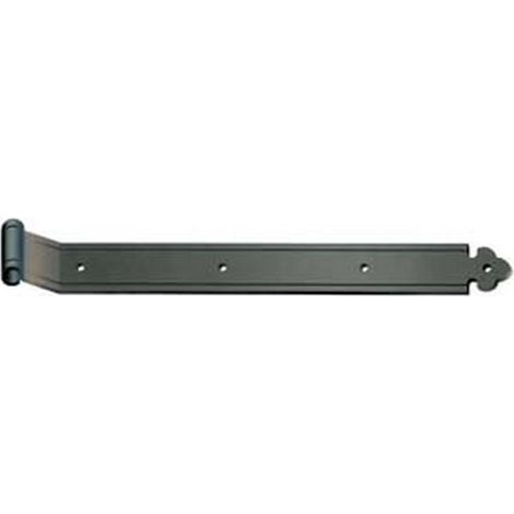 6PZ BANDELLE DRITTE CON ZANCA A FILO - mm.400x35 - in ferro verniciato nero