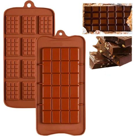 2 Pcs Moule Silicone Chocolat, Mini Qualité Alimentaire Silicone Diy AntiadhéSifs Moule De Cuisson (1/5)