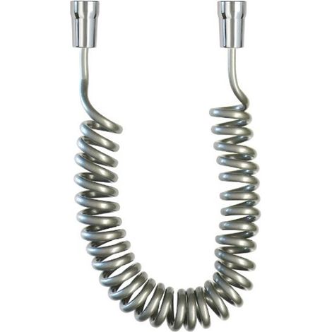 Tuyau de douche en spirale extensible jusqu'à 300 cm PVC F.F. 1/2" Tecom
