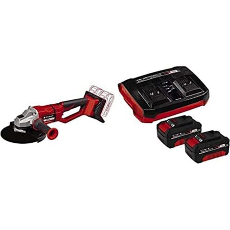 Meuleuse d'angle 230mm sans fil 36V, 70 mm profondeur de coupe, Brushless, Quick-Fix-Nut, sans disque avec Twincharger et 2 Batteries 4,0Ah