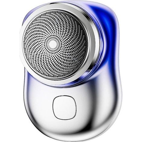Tragbarer Elektrorasierer, silber/blau (1/5)