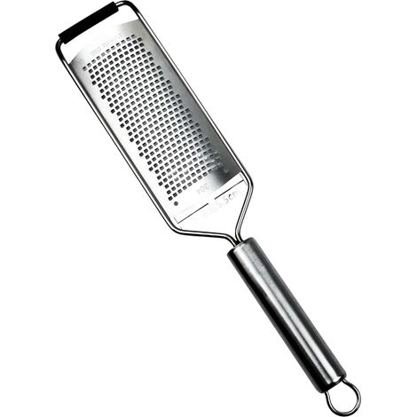 Râpe à fromage et zesteur multifonctions en acier inoxydable de 30 cm (12 pouces) avec poignée ergonomique. Râpe les légumes, les fruits et les citrons. Un accessoire de cuisine indispensable. (1/4)