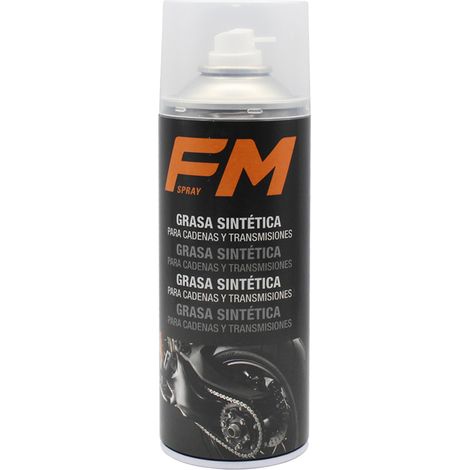FM grasa cadenas spray seco con teflon 400ml bote , Grasa para cadenas en spray con teflón FM Se trata de una grasa sintética translúcida que no mancha y no deja residuos I