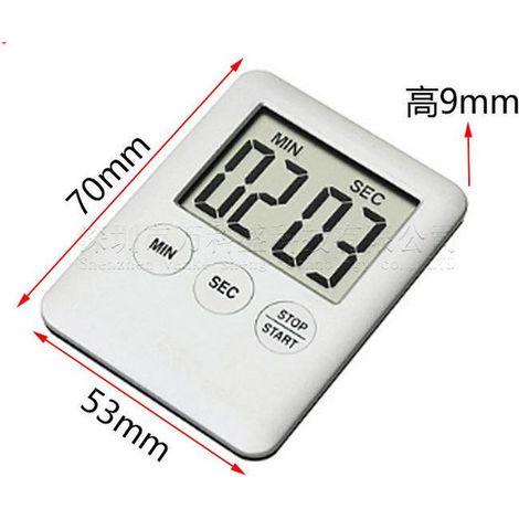 Minuteur numérique de cuisine, chronomètre électronique multifonction