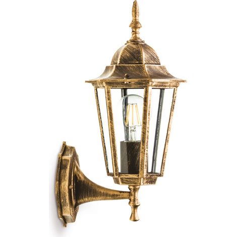 Retro-Außenwandleuchte, goldfarben, 1xE27, 50 W, LO4101, IP54, Kobi (1/5)