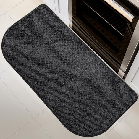 1 Paillasson 60x120cm Demi-Cercle, Antidérapant, Lavable Machine, Polyester, Entrée, Cuisine, Salle De Bain (1/5)