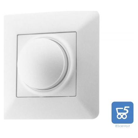 Dimmer a Parete Rotativo Bianco con Compatibilità LED 4W - 150W - Artezo