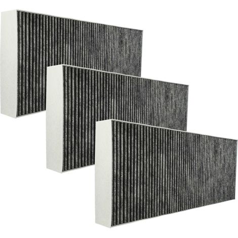 vhbw 3x Filtro a carboni attivi sostituisce Bosch 9001171882, DWZ1IX1B6, AS-AZKF3900, 17004082 per cappe aspiranti - 46 x 19,1 x 5 cm
