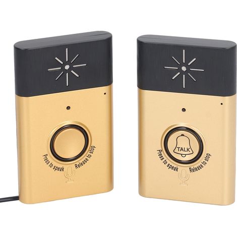 Carillon D'interphone sans Fil, Interphone Intelligent pour la Maison, Sonnette De Porte sans Fil Longue Portée De 200 M, Sonnette sans Fil étanche Bidirectionnelle pour Salle De Classe à Domicile