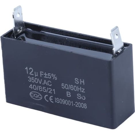 Condensateur moteur CBB61 12uF 350 V CA pour climatiseur, démarreur de générateur à essence, rond (1/5)