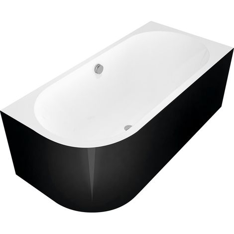 VIVA R MONOLITH Bain asymétrique 170x75x60cm, blanc/noir