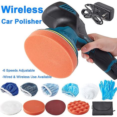 Polisseuse de voiture électrique sans fil 12 V, machine à cirer, polisseuse sans fil à 6 vitesses réglables pour phares de voiture (1/5)